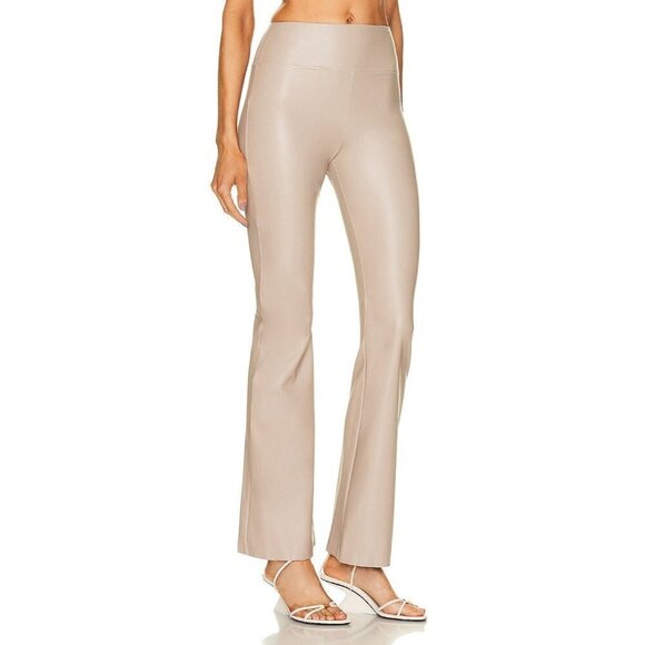 ENZA COSTA Matte Vegan Leather Bootcut Legging in Putty 0/XS Womens Faux Leather - Picture 6 of 16
